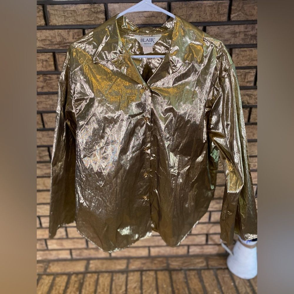 Metallic gold Blair blouse
